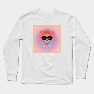 Cool Style Colorful Rainbow Cat Long Sleeve T-Shirt